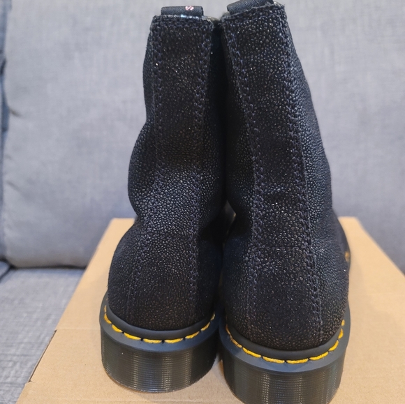 DR. MARTENS 1460 EYELET BEJEWELLED BOOTS BLACK WOMEN SIZE 10 - Picture 9 of 16